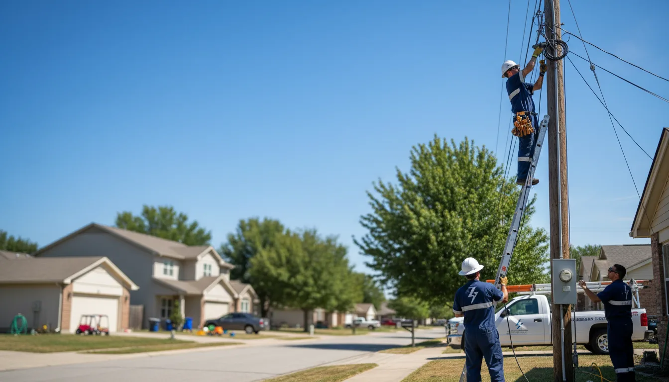 Residential electrician providing installation services in Quanah, TX